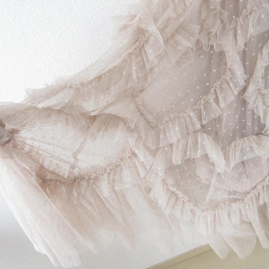 美品 Needle & Thread ニードルアンドスレッド チュールフリルロング 