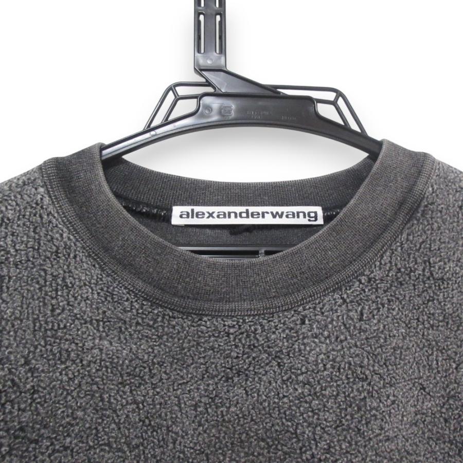 alexanderwang グレー スウェットシャツ S Alexander Wang メタリック スウェットシャツ | グレー