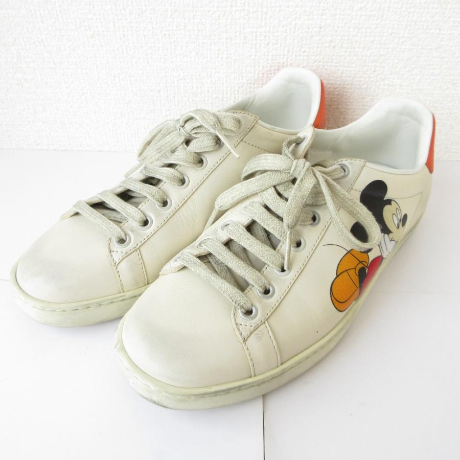 GUCCI グッチ ディズニーコラボ ミッキー レザー ローカット