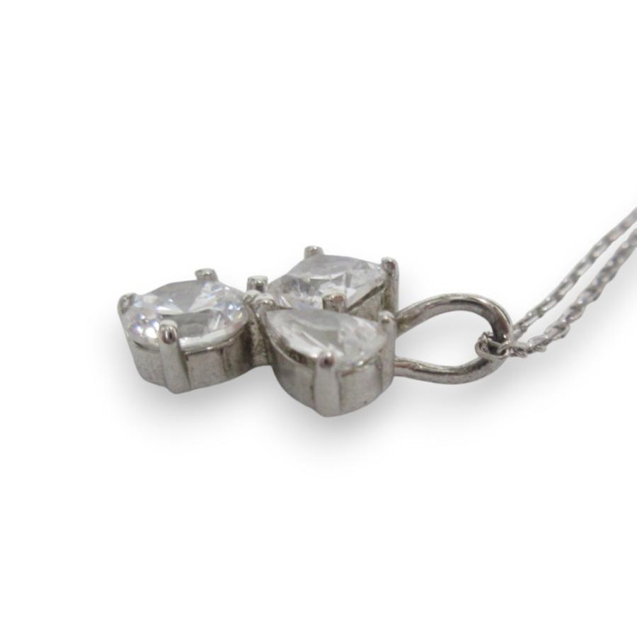 美品 MISTY ミスティ SV925 クリアストーン チェーンネックレス 