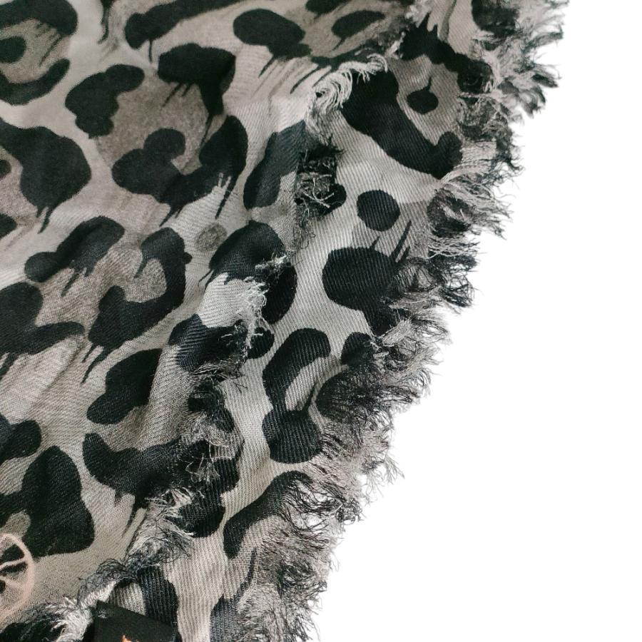 COACH（コーチ） 美品 レーヨン レオパード柄 フリンジ ショール