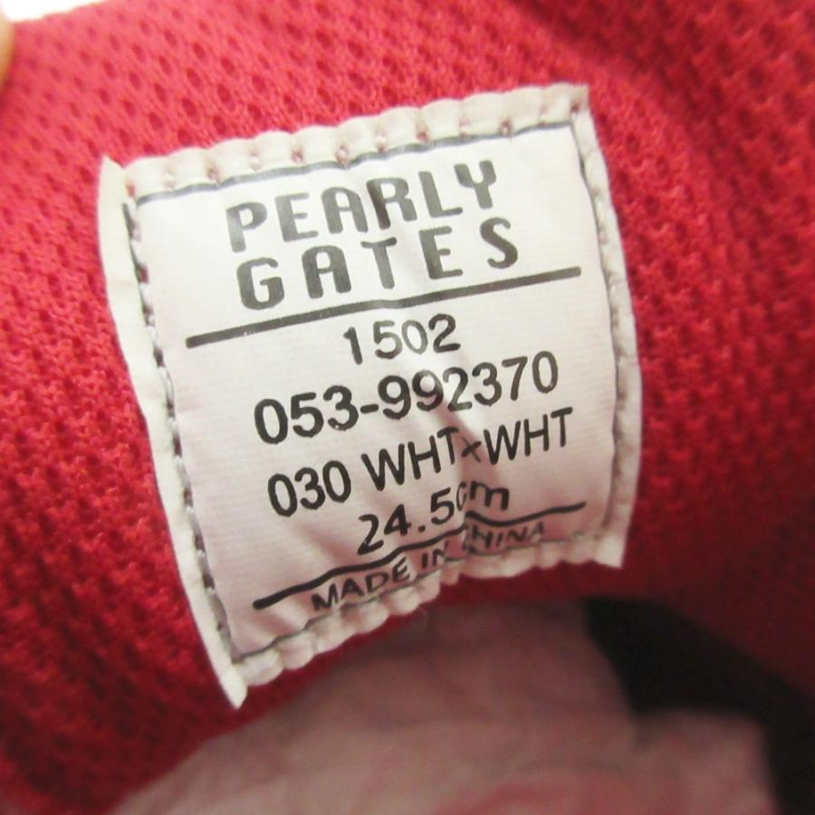 PEARLY GATES（パーリーゲイツ） 良品 ロゴ刺〓 ソフトスパイク ゴルフ