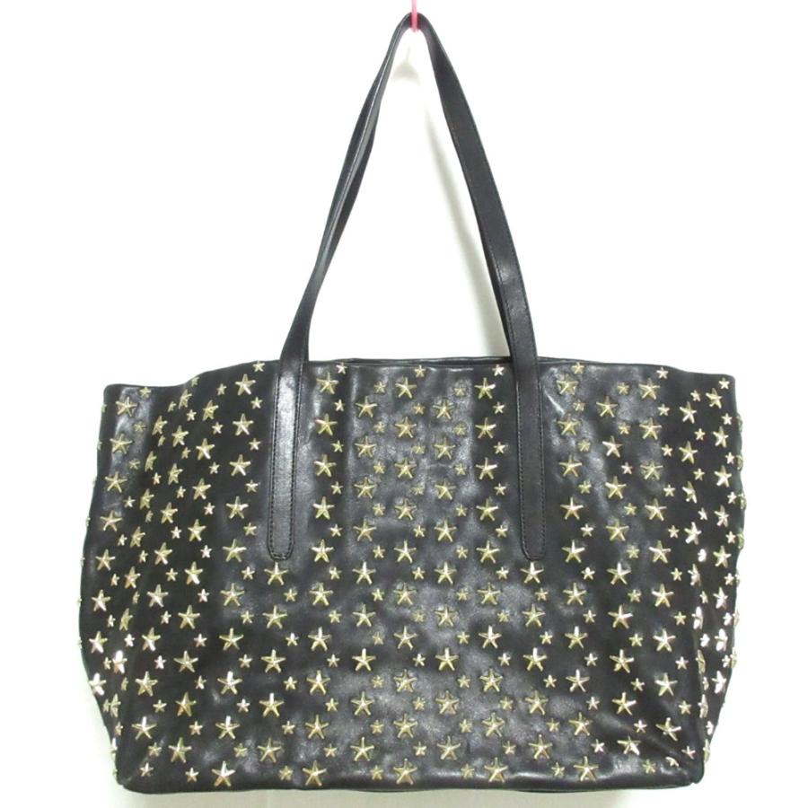 ジミーチュウ トートバッグ スター スタッズ レザー 肩掛け JIMMY CHOO（ジミーチュウ） 美品 スタースタッズ レザートートバッグ