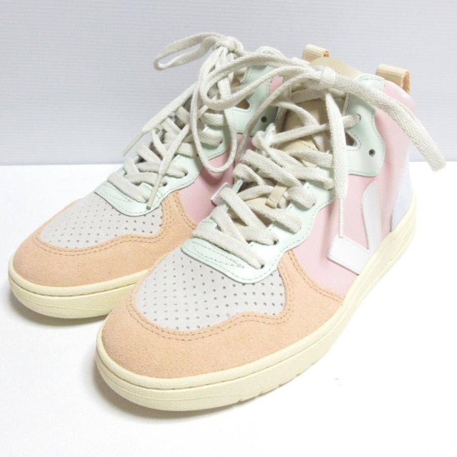 VEJA（ヴェジャ） 未使用 V-15 ハイカット スニーカー 24.0cm ピンク 