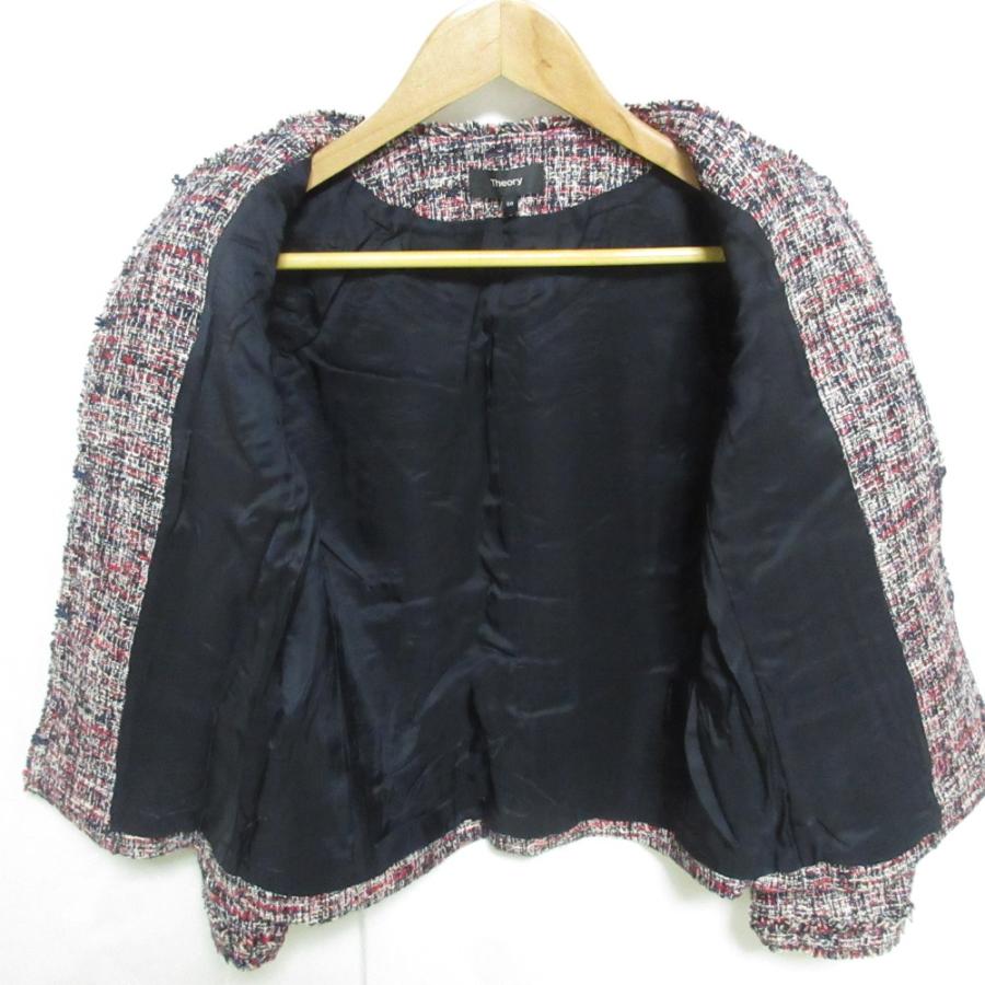 theory 新品同様 Theory セオリー BEVERLY TWEED FRINGE SLIM