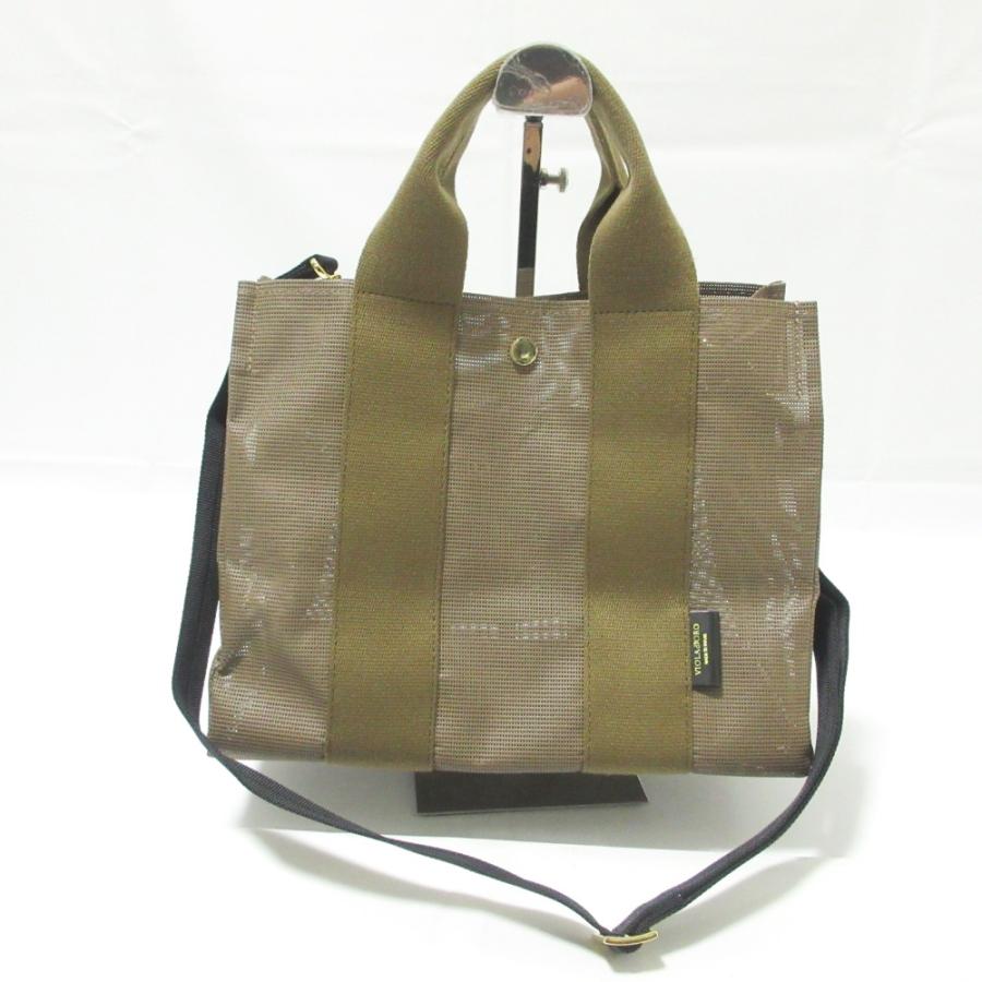 ヴィオラドーロginoメッシュトートバッグ　M グリーン 美品 VIOLAd'ORO ヴィオラドーロ GINO ジーノ 2WAY メッシュ
