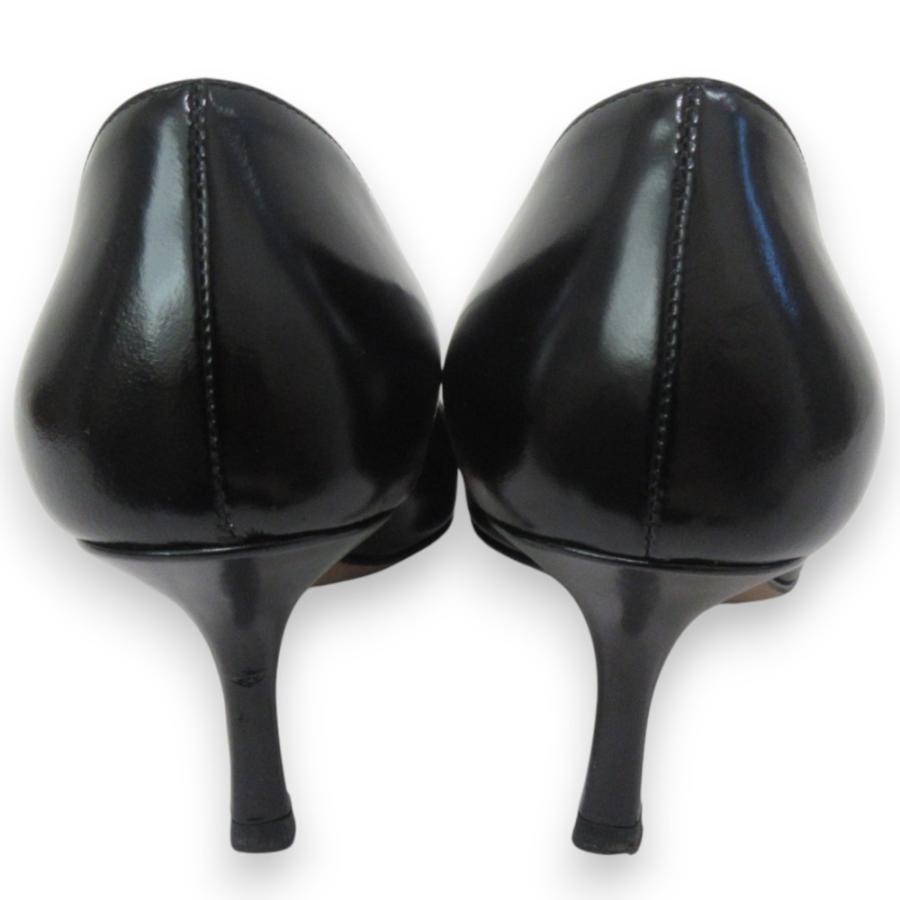 PRADA 美品 プラダ SPAZZOLATO レザー ポインテッドトゥ クロス  