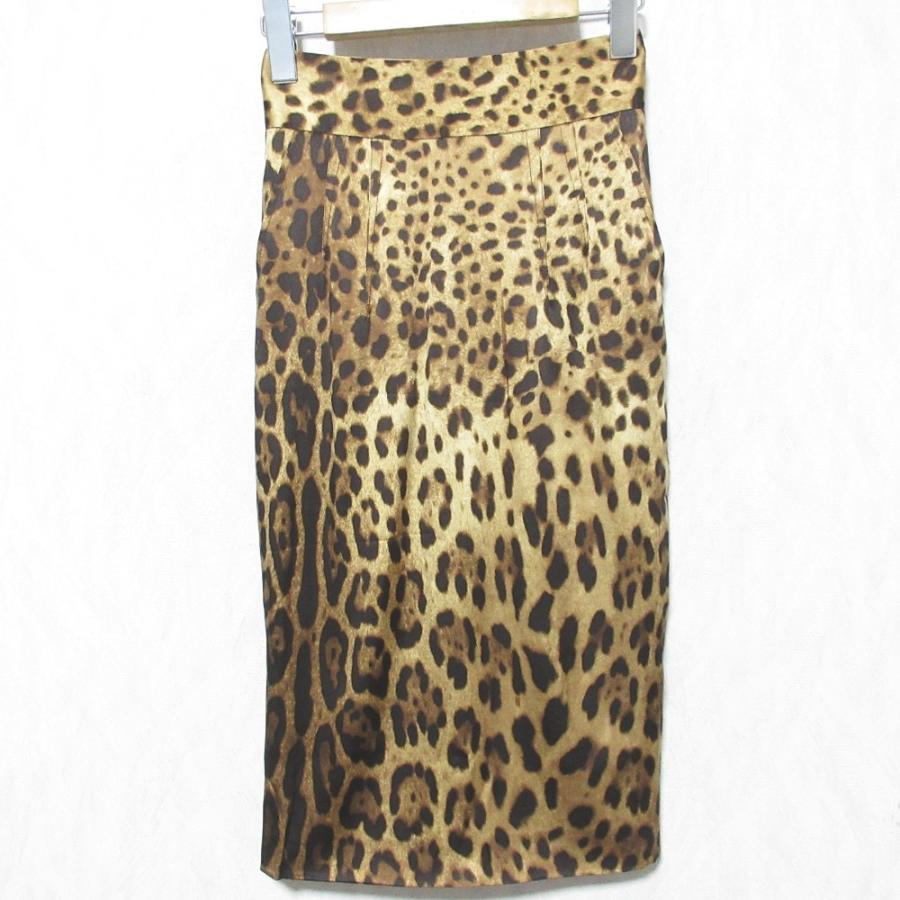 Dolce & Gabbana ヒョウ柄タイトスカート 38 D&G レオパード ストレッチ タイトスカート ヒョウ柄 ドルガバ