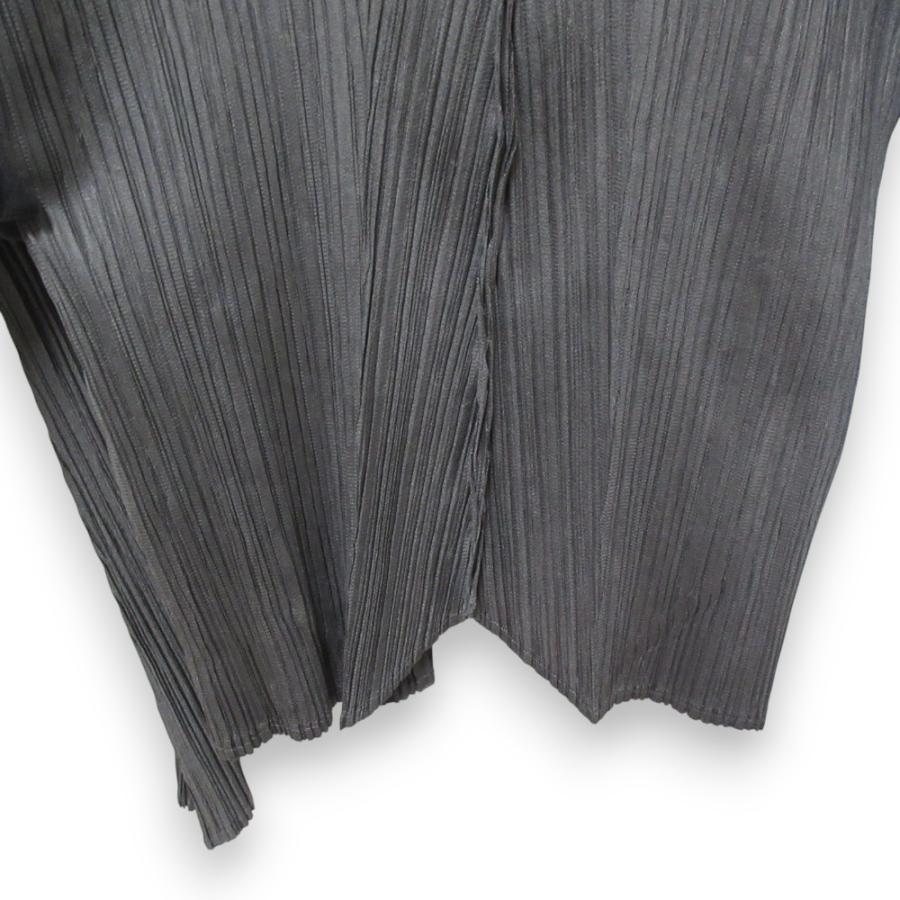 美品 PLEATS PLEASE ISSEY MIYAKE  プリーツプリーズ イッセイミヤケ 長袖 カットソー PP23-JJ161 サイズ3 グレー レディース 古着 中古 USED PLEATS PLEASE 美品 ISSEY MIYAKE プリーツプリーズ イッセイ
