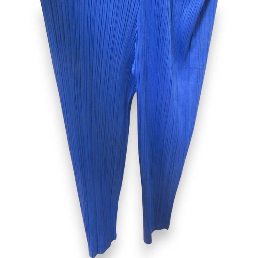 美品 PLEATS PLEASE ネイビー オールインワン PLEATS PLEASE（プリーツ プリーズ） 美品 イッセイミヤケ Vネック