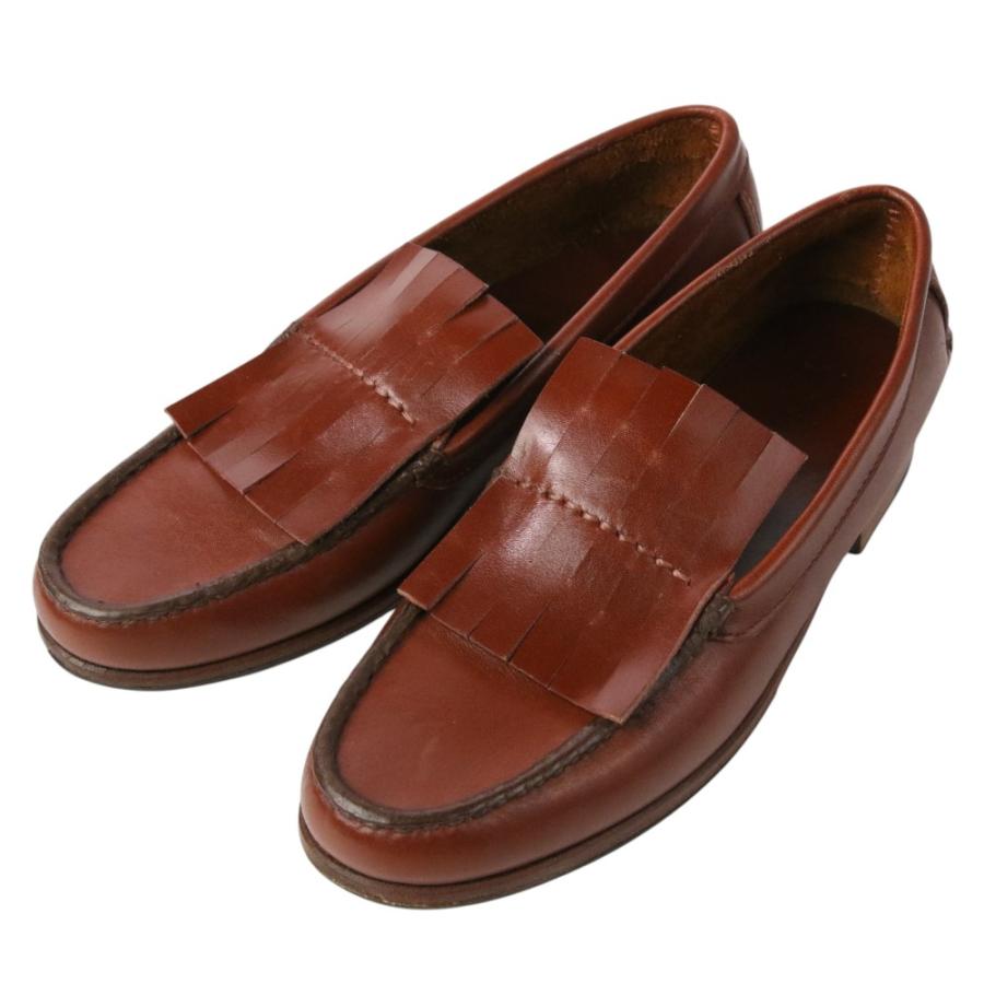 美品 MARTINIANO マルティニアーノ レザー フリンジ ローファー