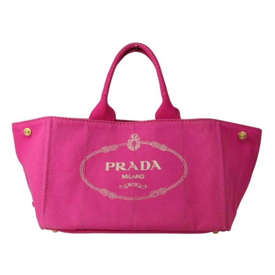 PRADA 美品 プラダ カナパ M トライアングルロゴプレート