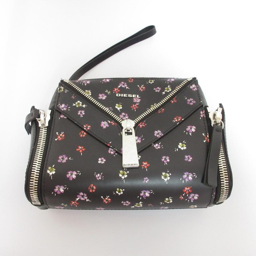 DIESEL（ディーゼル） 美品 LE-ZIPPER フラワープリント 2way チェーン 