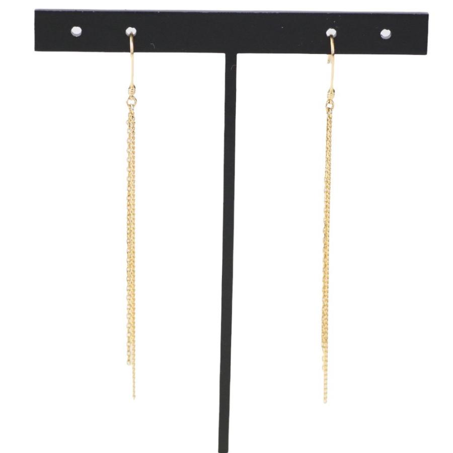 MARIHA 美品 マリハ 雨音 5cm チェーン ピアス 3連 K18YG