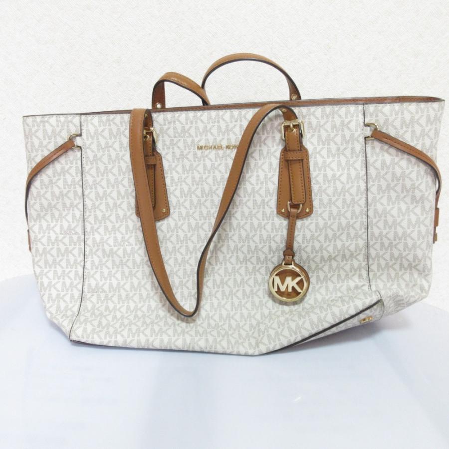 MICHAEL KORS 美品 マイケルコース VOYAGER ボイジャー MKロゴ トート 