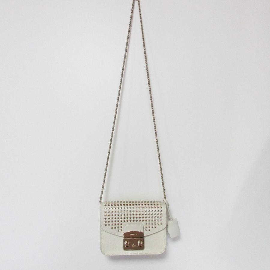 FURLA（フルラ） 美品 メトロポリス スタッズ チェーン ショルダー 