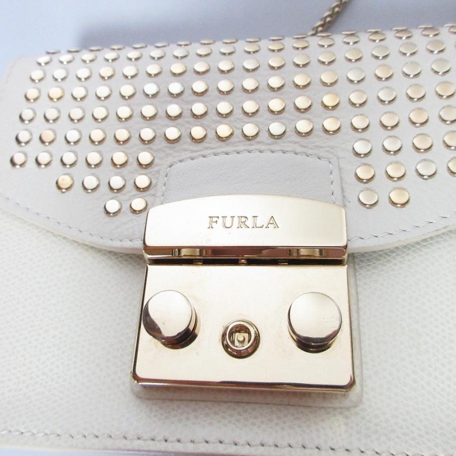 FURLA（フルラ） 美品 メトロポリス スタッズ チェーン ショルダー 