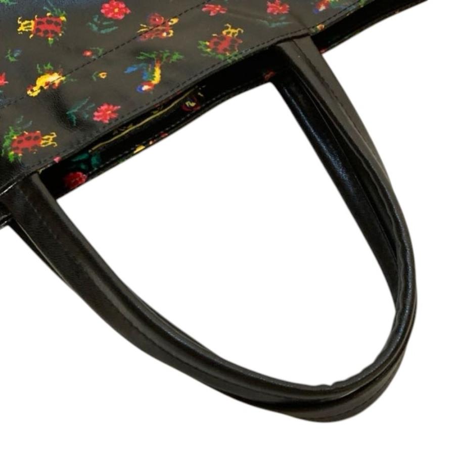 feiler（フェイラー） 美品 ハイジ柄トートバッグ ブラック レディース