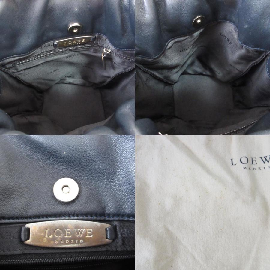 希少　ロエベ　アナグラム　レザー　ポーチ　黒　巾着 希少 ロエベ アナグラム レザー ポーチ 黒 巾着