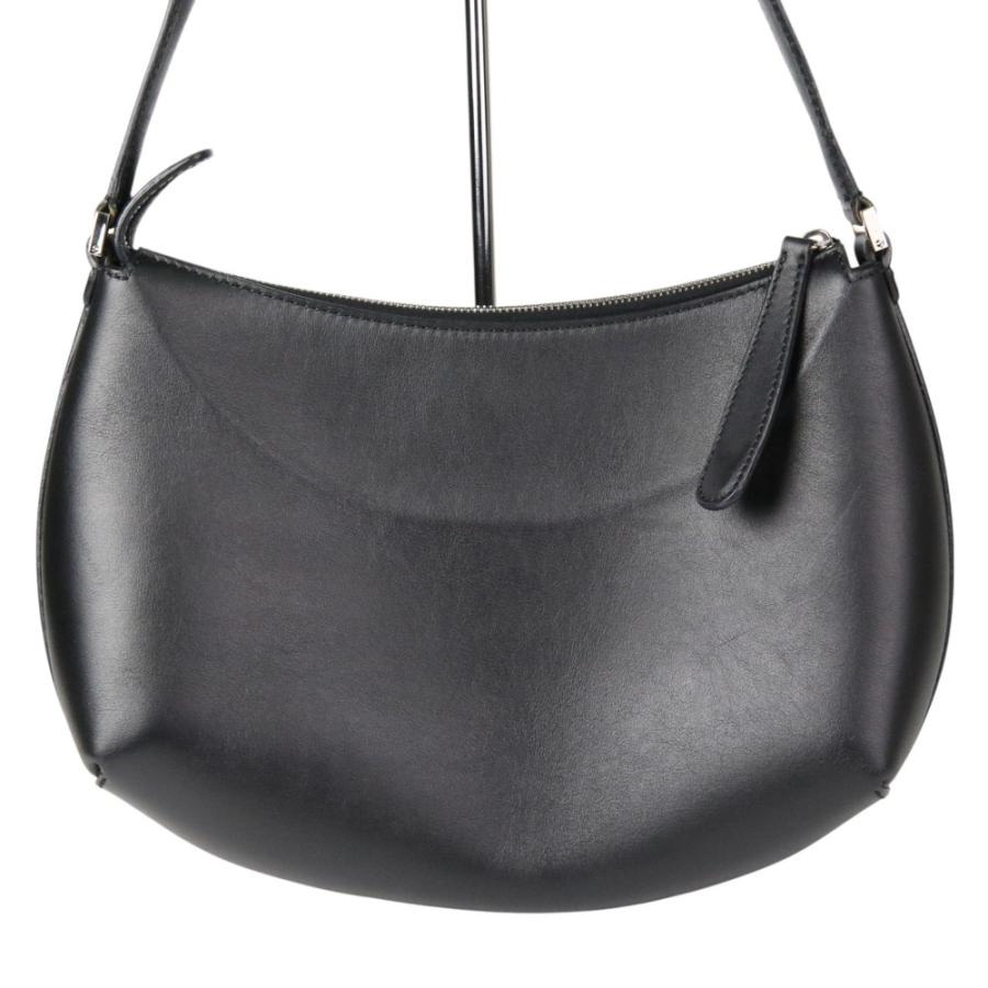 美品　ヒロフ ショルダーバッグ ハンドバッグ ブラック レザー HIROFU 美品 ヒロフ レザー ロゴ ショルダーバッグ ブラック