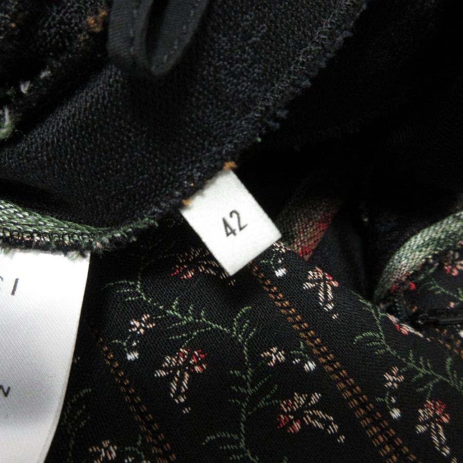 GUCCI 花柄フレアロングスカート グッチ GUCCI コレクション シルク 蜂 ロゴ Aライン フレア スカート