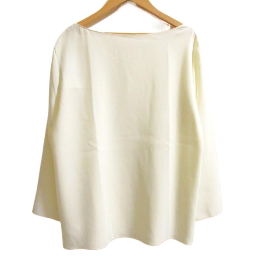 未使用 23AW THE ROW ザロウ PENNY TOP キャディトップス ロングスリーブ ブラウス サイズ2 クリーム  レディース 古着 中古 USED THE ROW（ザ ロウ） 未使用 23AW THE ROW PENNY TOP キャディトップス