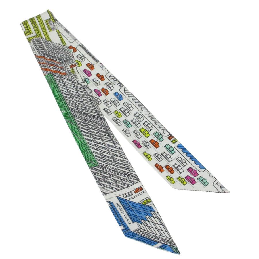 HERMES 良品 23AW エルメス ツイリー パンタンシティ シルク スカーフ  