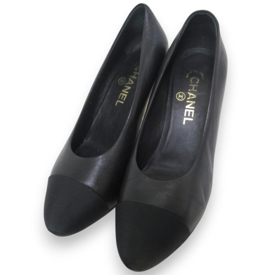 CHANEL シャネル レザー ココマーク アーモンドトゥ ハイヒール パンプス シャネル CHANEL パンプス アーモンドトゥ ハイヒール ココ