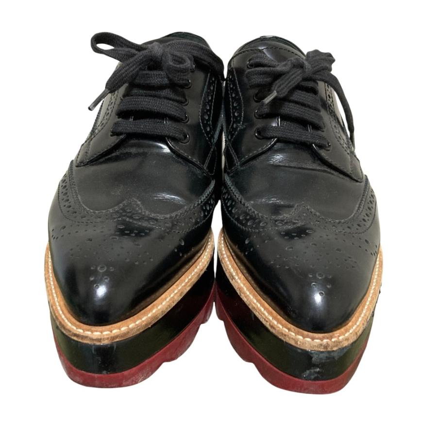 良品 PRADA プラダ ウェーブソール ウィングチップシューズ 1E935G