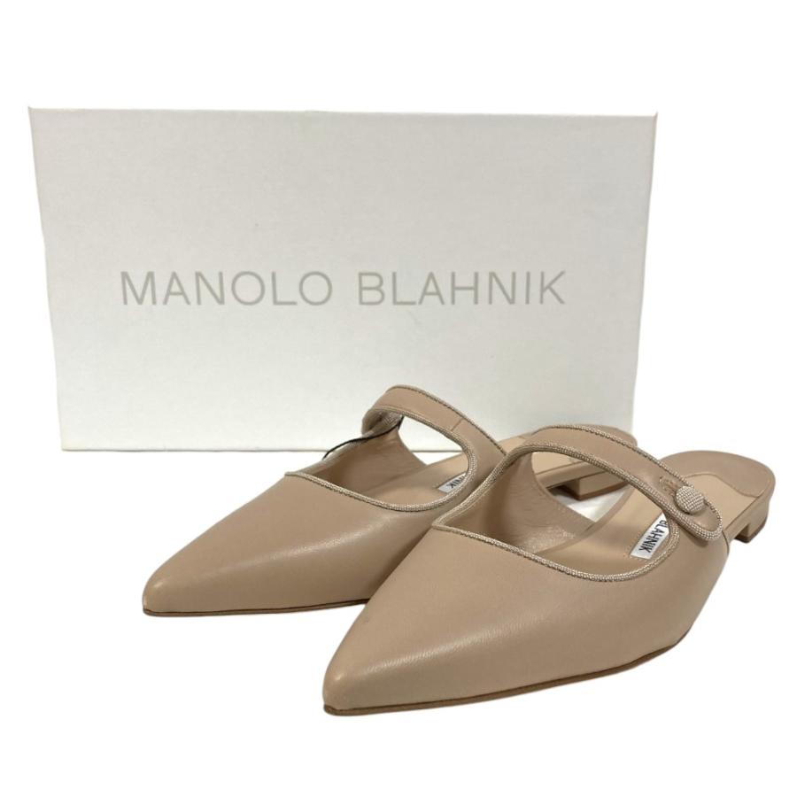 MANOLO BLAHNIK（マノロブラニク） 新品同様 CAMPARIMUFLAT レザー