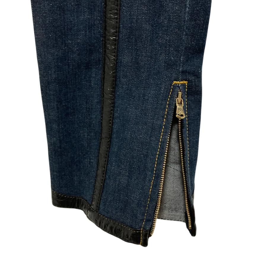 DOLCE&GABBANA（ドルチェ & ガッバーナ） 美品 ストレッチ レザー切替