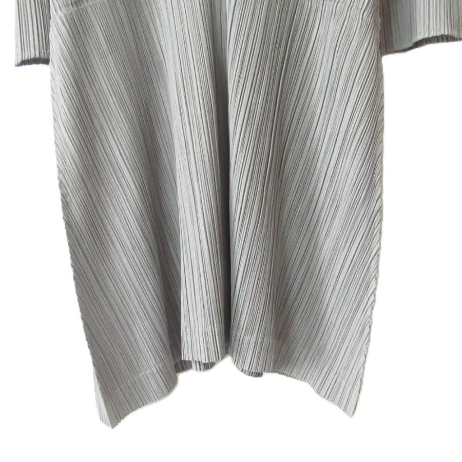 PLEATS PLEASE 美品 プリーツプリーズ イッセイミヤケ Vネック 七分袖 