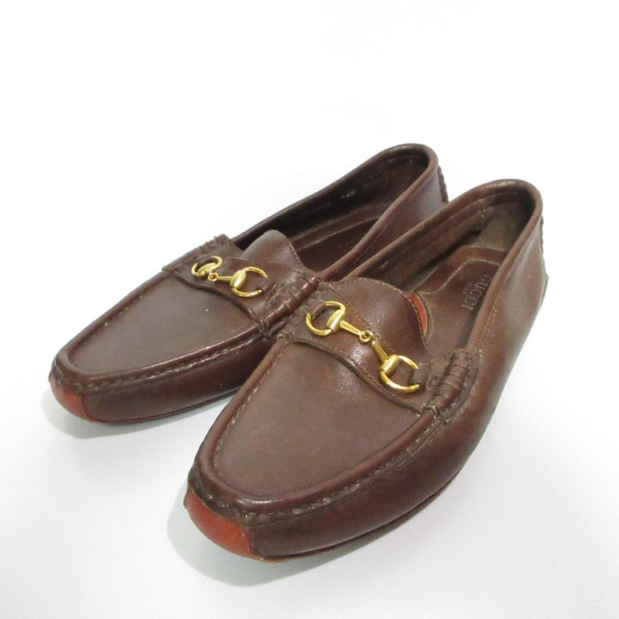 GUCCI（グッチ） 美品 レザー ホースビット ドライビングシューズ