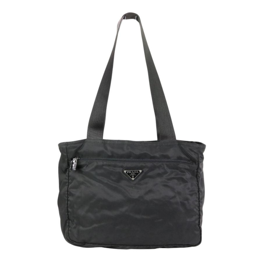PRADA プラダ ロゴ プレート ナイロン トートバッグ