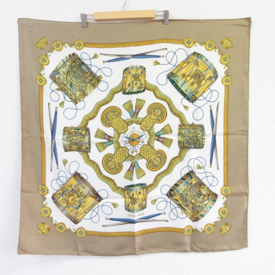 HERMES（エルメス） 美品 カレ90 LES TAMBOURS タンブールの太鼓