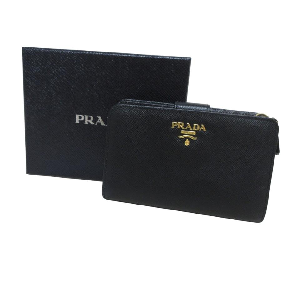 PRADA（プラダ） 新品同様 サフィアーノ SAFFIANO METAL 二つ折り財布