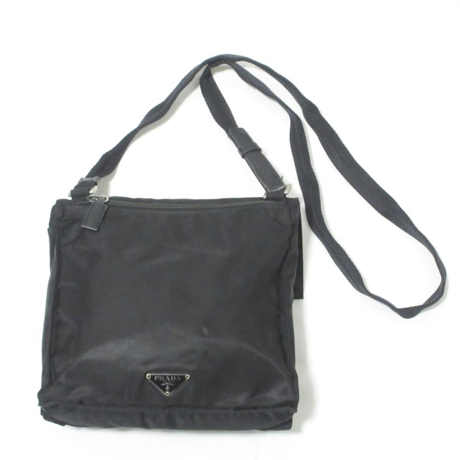 良品 PRADA プラダ 三角ロゴ プレート ナイロン テスート ミニ ハンド 