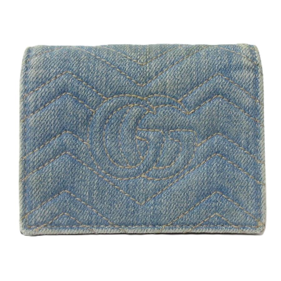 GUCCI（グッチ） 良品 GGマーモント デニム パール キルティング