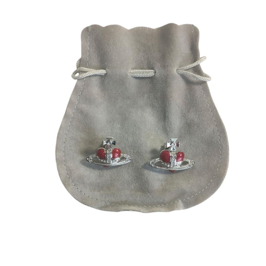 希少✨Vivienne Westwood ハートオーブ　ラインストーン　ピアス Vivienne Westwood 新品同様 ヴィヴィアンウエストウッド ハート