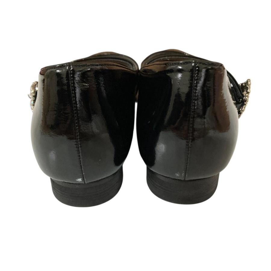 美品 24SS OHGA オーガ パテントレザー メリージェーン ビジュー  