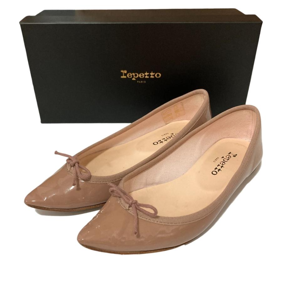 repetto（レペット） 良品 パテントレザー ポインテッドトゥ フラット