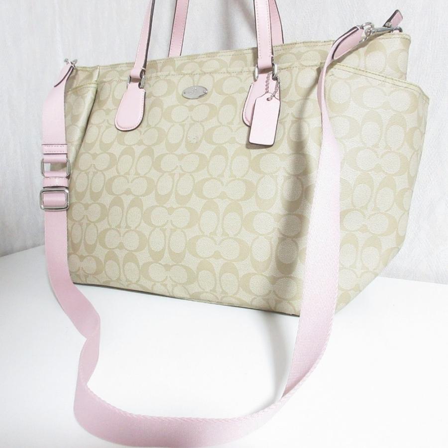 COACH（コーチ） 良品 シグネチャー ベビーバッグ 2WAY マザーズバッグ