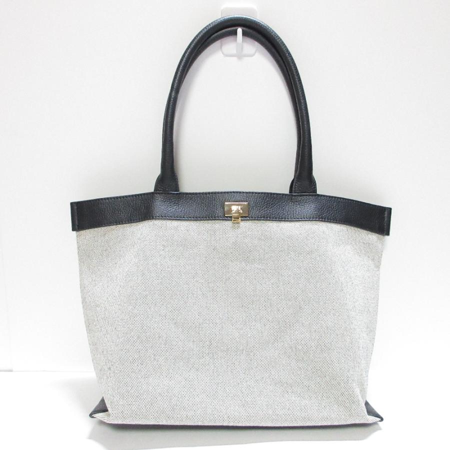 NOVIA イタリアンレザー LIA TOTE レザーバッグ 通勤バック 本革 良品 NOVIA ノヴィア LIA レザー×キャンバス トートバッグ ブラック