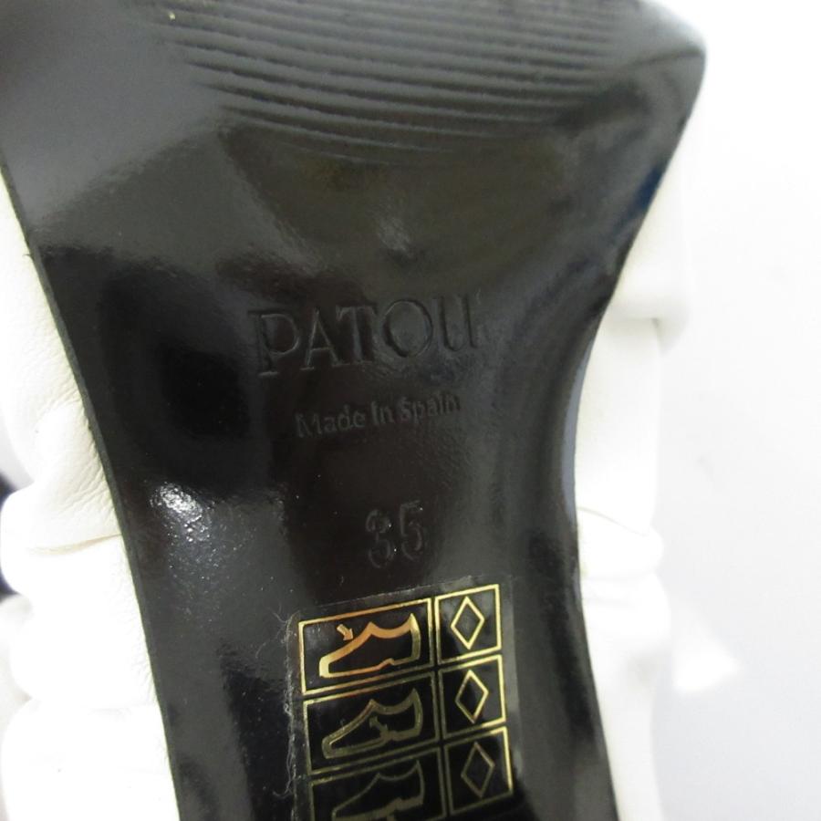 PATOU（パトゥ） 良品 レザー ドローコード スクエアトゥ ブロック