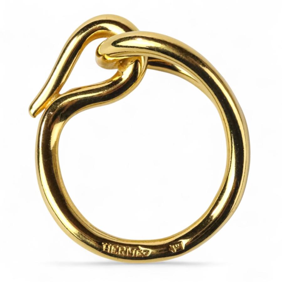 HERMES（エルメス） 美品 ジャンボフック スカーフリング ゴールド