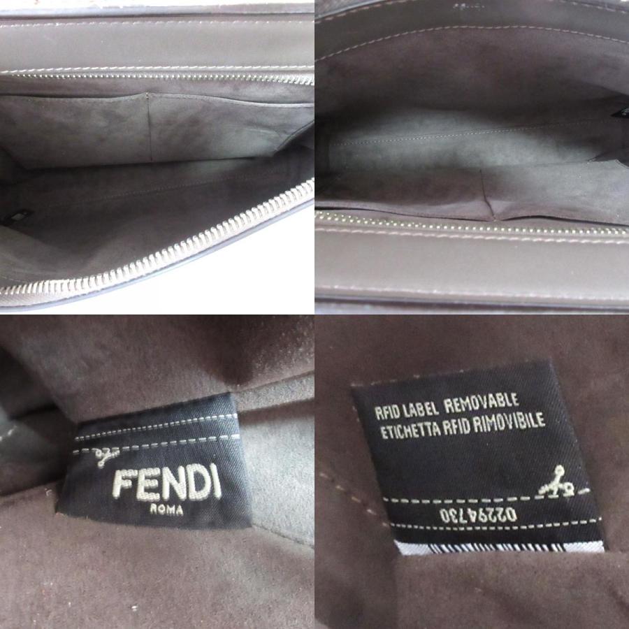 美品　FENDI フェンディ　ドットコム　2wayバッグ　パイソン　レザー　黒 FENDI 美品 フェンディ ドットコム パイソン レザー 2way