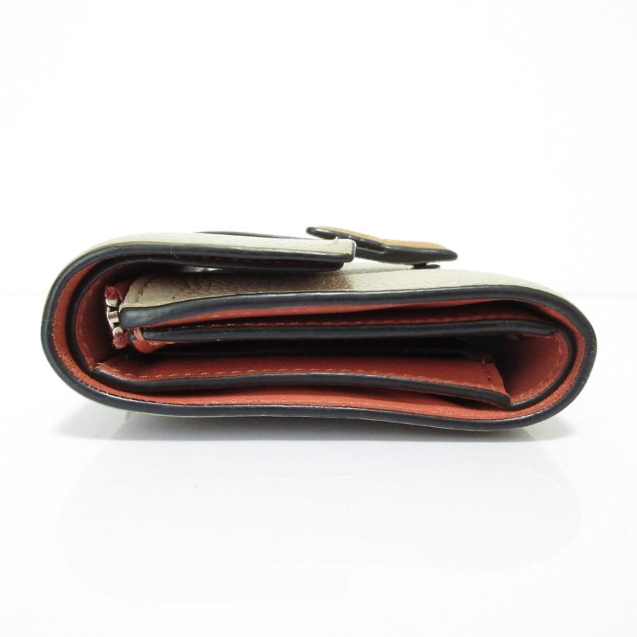 良品 LOEWE ロエベ スモール バーティカル レザー コンパクトウォレット 三つ折り財布 ベージュ レディース 古着 中古 USED LOEWE（ロエベ） 良品 スモール バーティカル レザー コンパクト