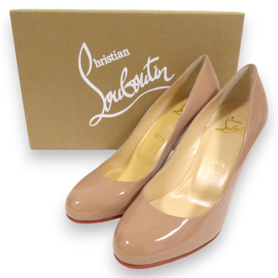 新品未使用品クリスチャンルブタンパンプスベージュ