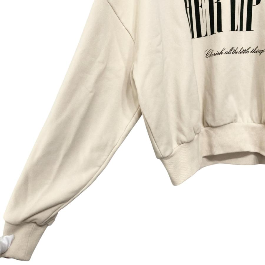 美品 24AW Her lip to ハーリップトゥ Cherish Oversized Sweatshirt ロゴプリント 裏起毛 スウェット プルオーバー F ローズ レディース 古着 中古 USED 美品 24AW Her lip to ハーリップトゥ Cherish Oversized Sweatshirt
