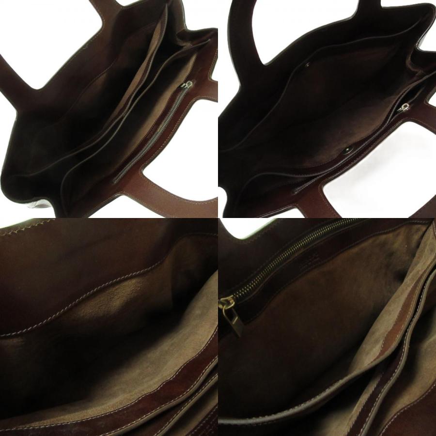 HIROFU（ヒロフ） 美品 レザー ロゴ型押し トートバッグ ハンドバッグ